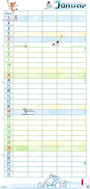 Actual product image Heye Familienplaner (21 x 45 cm)