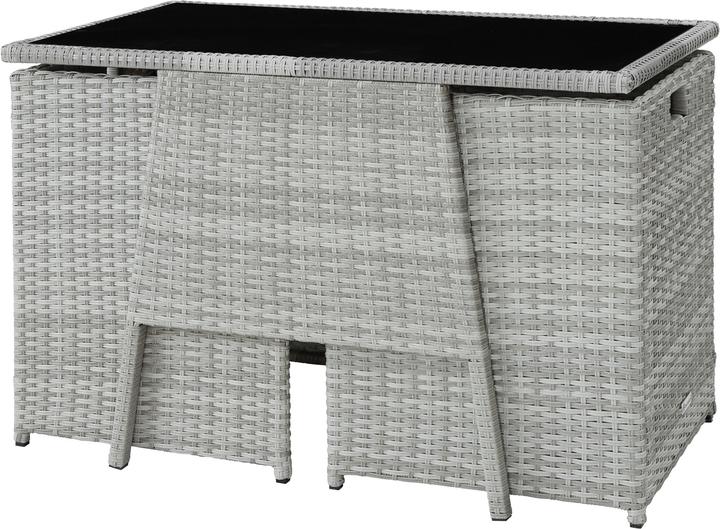 Actual product image tectake Rattan garden furniture set Lausanne