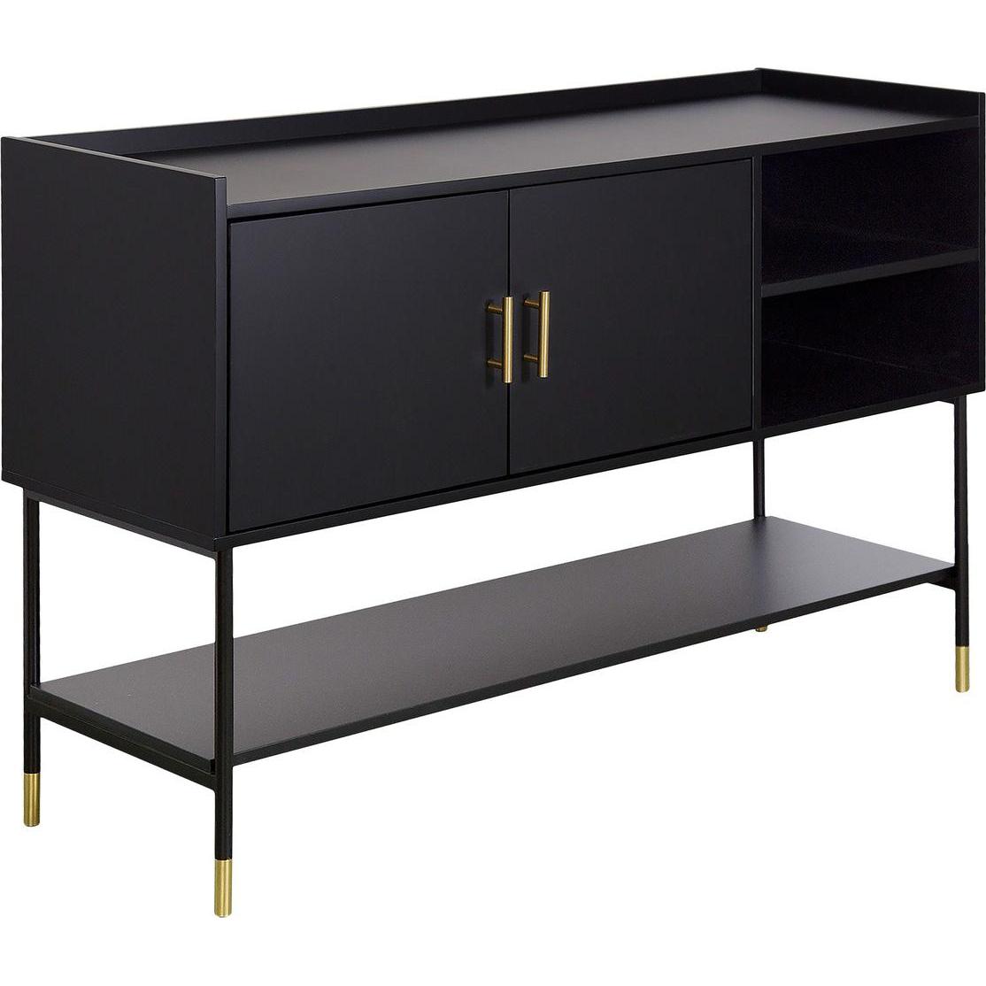 Atmosphera, Kommode + Sideboard, Sideboard 2p Teddy, schwarz (120 x 40 x 80 cm)