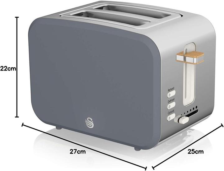Actual product image Swan Nordic Breakfast Set with Wireless Kettle and Wide Slot Toaster (1.70 l)