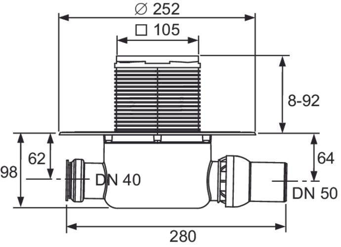 Image du produit TECE S 122 trap komplektas #3601202 (100 mm)
