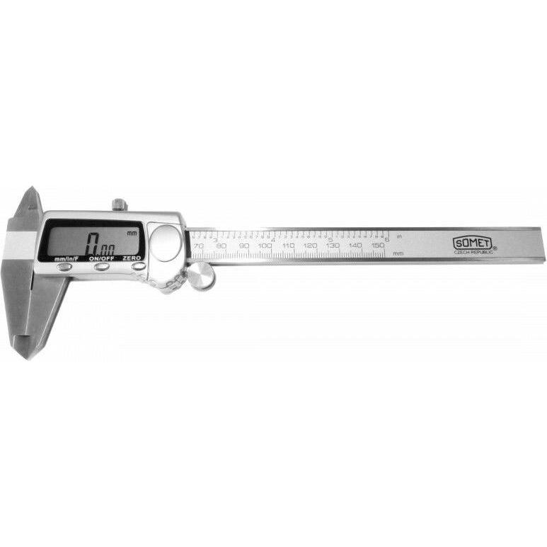 Somet, Messlehre, Digitaler Messschieber 0-150mm, Metallanzeige / CZ-Produktion (15 cm)