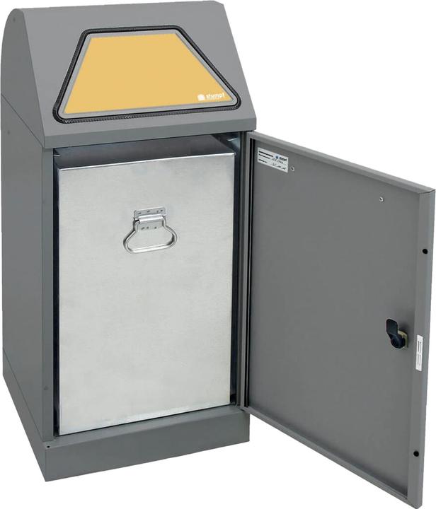 Actual product image Stumpf galvanised sheet steel recycling bin with 60 litre inner container (60 l)