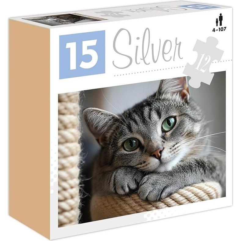 Alexander Puzzle 12 Silberne Katze Alex (12 Pezzi)