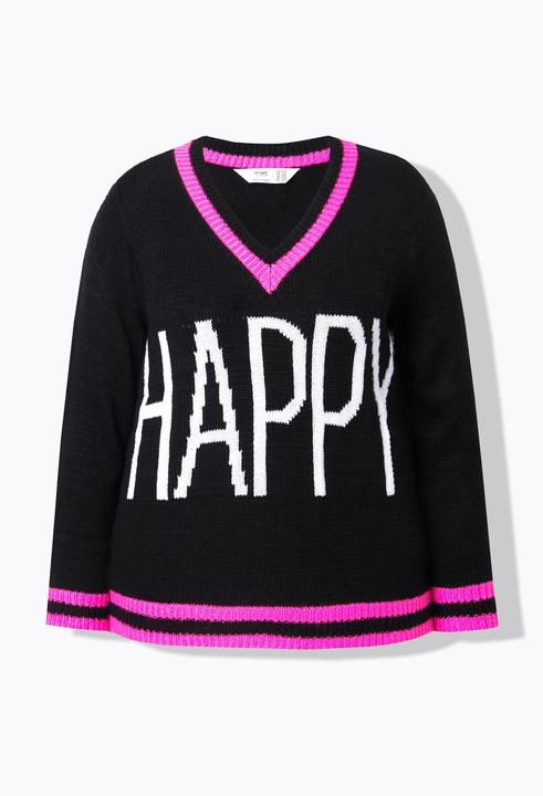Produktbild Angel of Style Pullover, Straight Fit, HAPPY Schriftzug, Langarm (58)