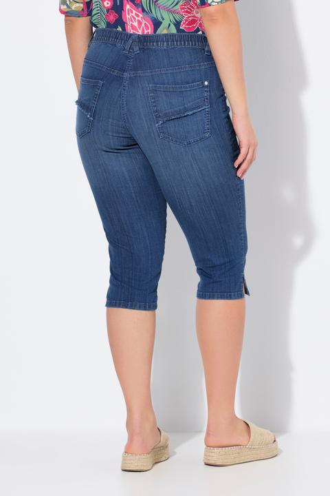 Produktbild Ulla Popken Jeans-Capri Sienna, schmales Bein, Elastikbund (50)