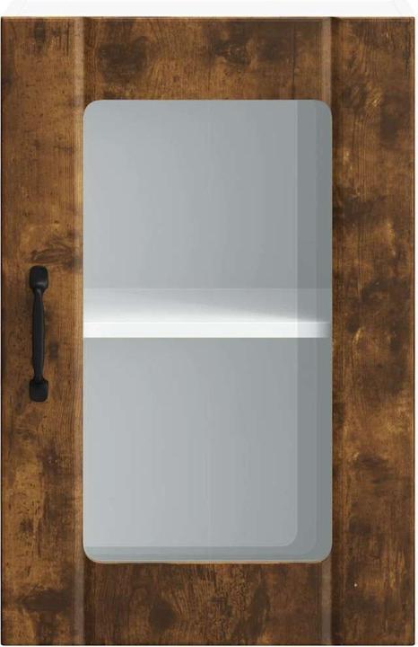 Image du produit VidaXL Armoire suspendue de cuisine avec porte vitrée Lucca chêne fumé Armoire murale de cuisine (40 x 31 x 60 cm)
