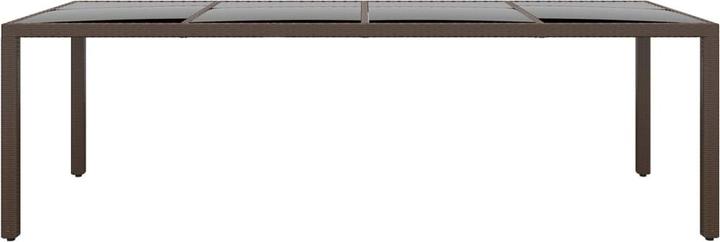 Produktbild vidaXL Gartentisch mit Glasplatte (250 x 100 x 75 cm)