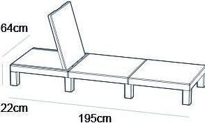 Produktbild Allibert Daytona Sunlounger (195 cm)