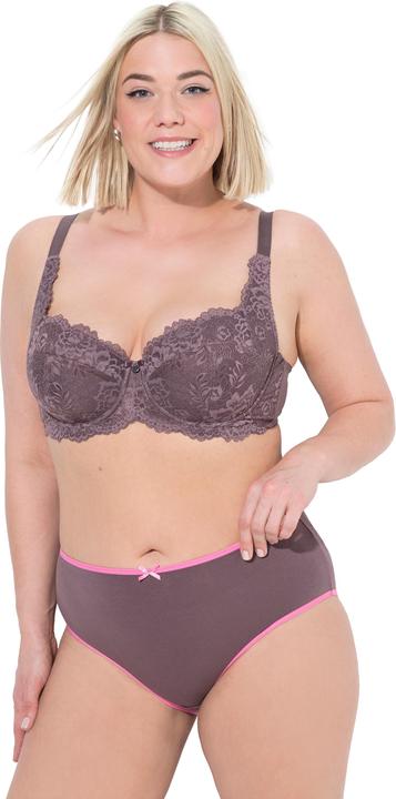 Image du produit Ulla Popken Culottes midi, liseré de couleur - lot de 5 (46, 48, Pack de 5)