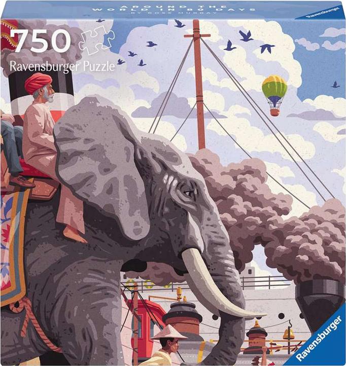 Productafbeelding Ravensburger Puzzel 12001201 - Rond de wereld in 80 dagen - Art&soul- 750 stukjes puzzel voor (750 onderdelen)