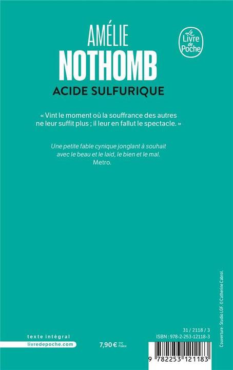 Produktbild Acide sulfurique (Französisch, AMELIE NOTHOMB, 2007)