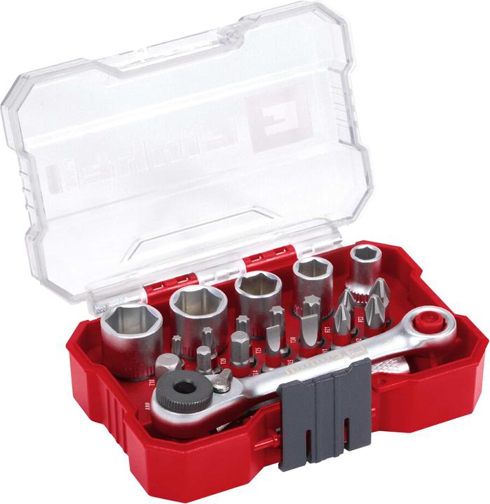 Image du produit Einhell Jeu de douilles à embout 1/4" (6,3 mm) 21 pièces 118683 (6 mm, 12 mm, 10 mm, 8 mm, 13 mm)