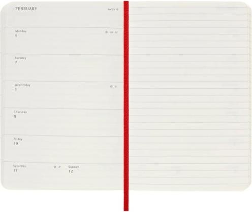 Immagine prodotto Moleskine Calendario settimanale 18 mesi 2023/2024, Pocket/A6, 1 Wo = 1 pagina, allineato a destra (A6, Inglese)