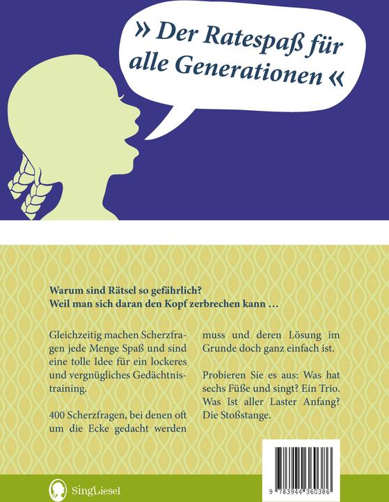 Immagine prodotto Das grosse Scherzfragen-Quiz für Senioren (Tedesco, Linus Paul, 2018)
