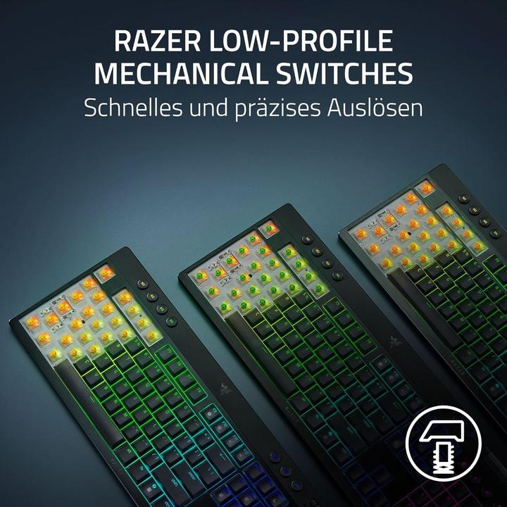 Produktbild Razer BlackWidow V4 Low-profile Tenkeyless HyperSpeed (USA, Kabelgebunden, Kabellos)