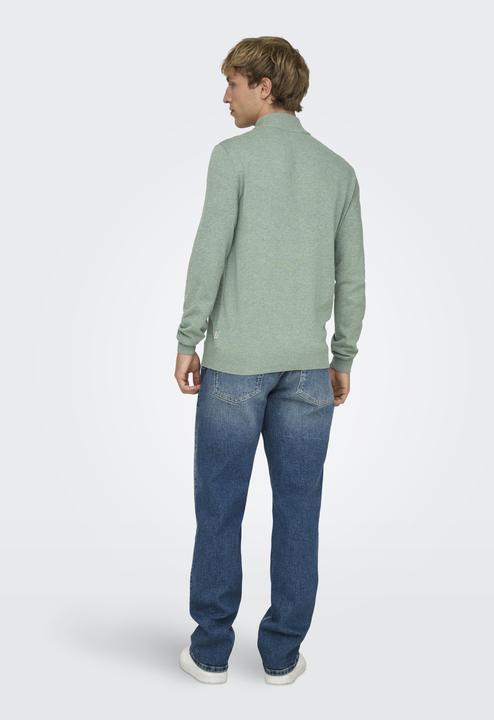 Produktbild Only & Sons Onsloui Reg 12 Mel Half Zip Knit Noos (XL)