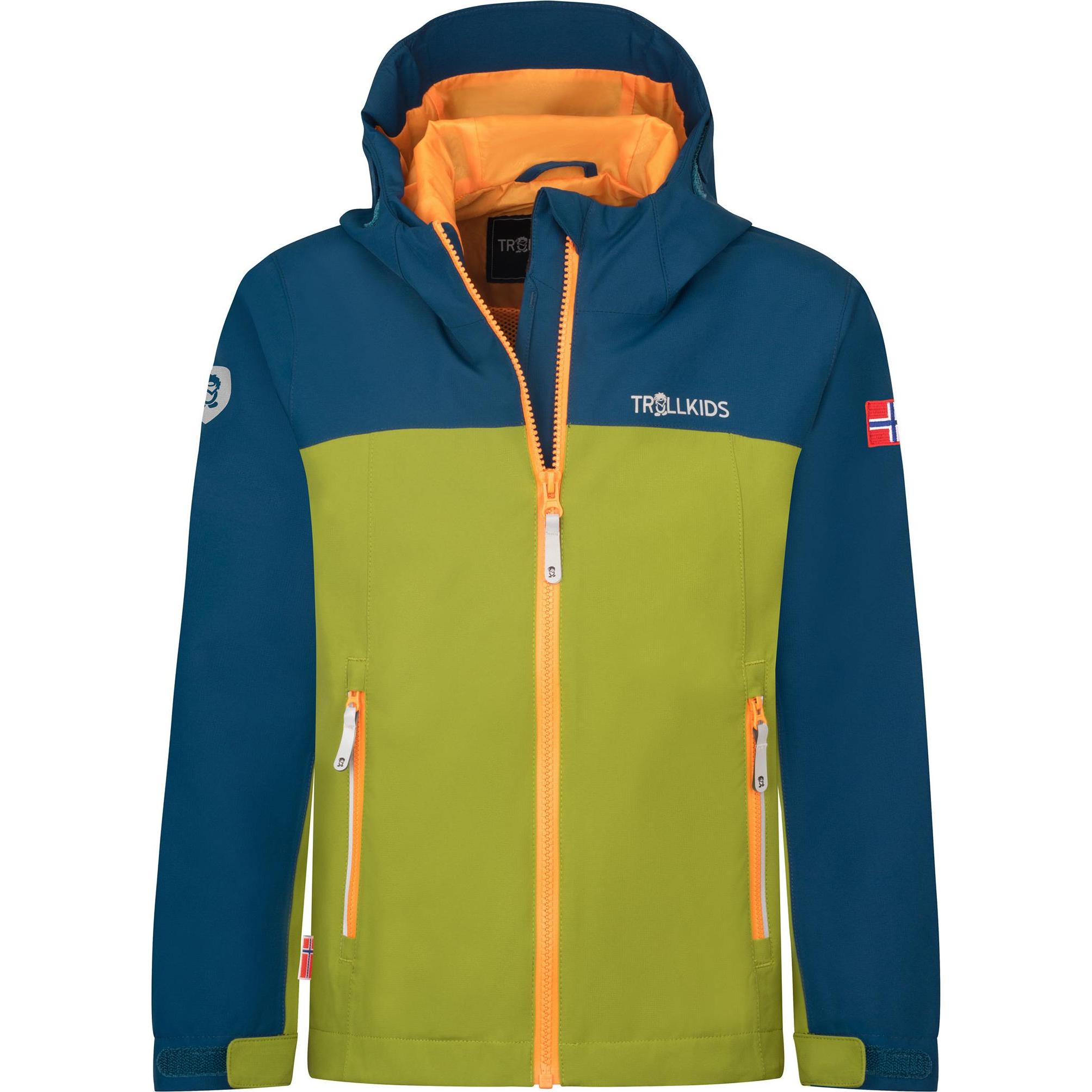 Trollkids, Unisex, Velojacke, Kid's Telemark Jacket (116), Grün, 116