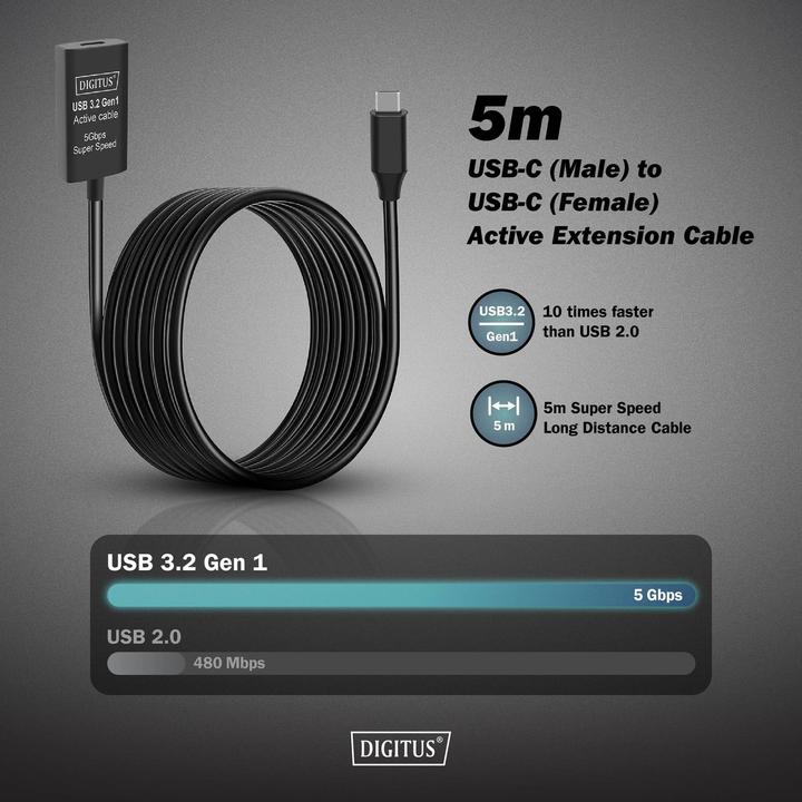 Actual product image Digitus USB C - USB C (5 m, USB 3.2 Gen 1)