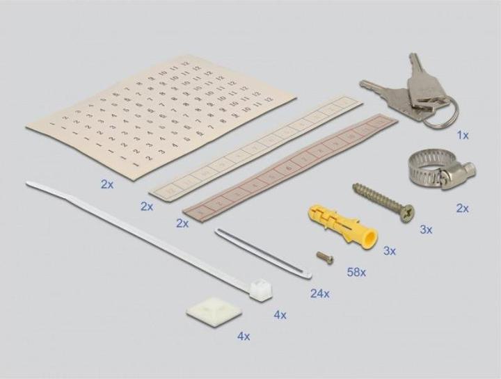 Produktbild Delock LWL Wandverteiler mit Doppeltür grau (0.33 m)