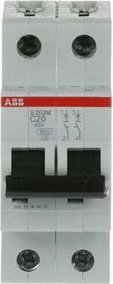 Immagine prodotto ABB Interruttore automatico S200 tipo C 20A 10kA