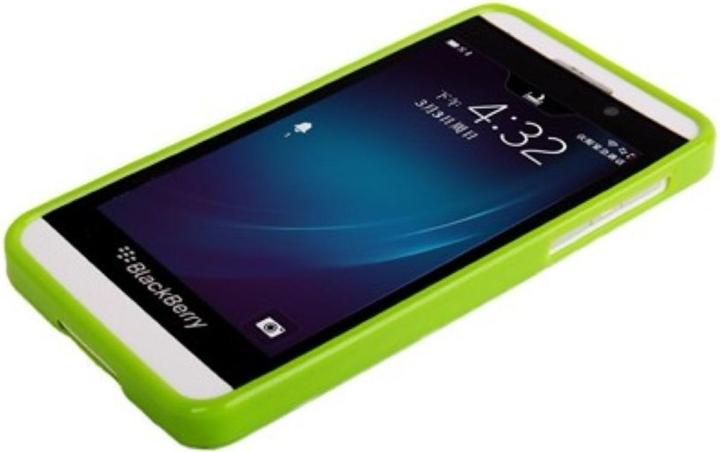 Produktbild König Design Schutzhülle TPU Punkte Case für Handy Blackberry Z10 grün (Blackberry Z10)
