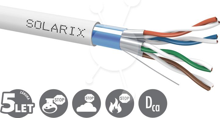 Actual product image Solarix InstalaÄnÃ cable CAT6A FFTP LSOH Dca (F/FTP, CAT6a)