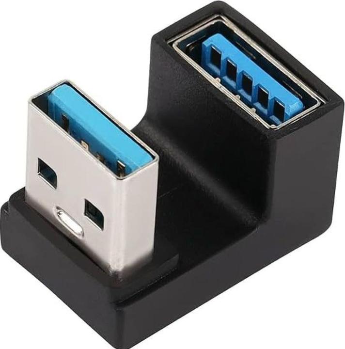 Produktbild PowerGuard USB-A zu USB-A 180 Grad Winkel U-Form nach unten Adapter (male/female) (USB 3.1)
