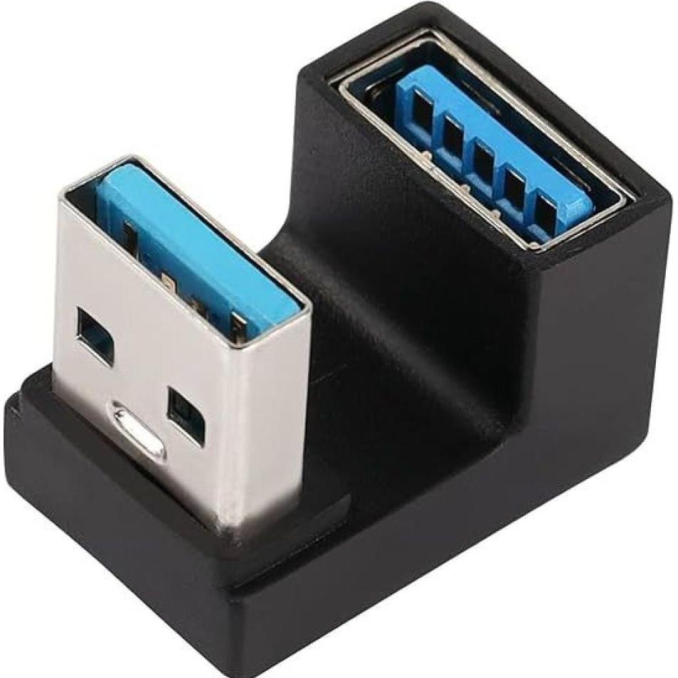 PowerGuard USB-A zu USB-A 180 Grad Winkel U-Form nach unten Adapter (male/female) (USB 3.1), USB Kabel