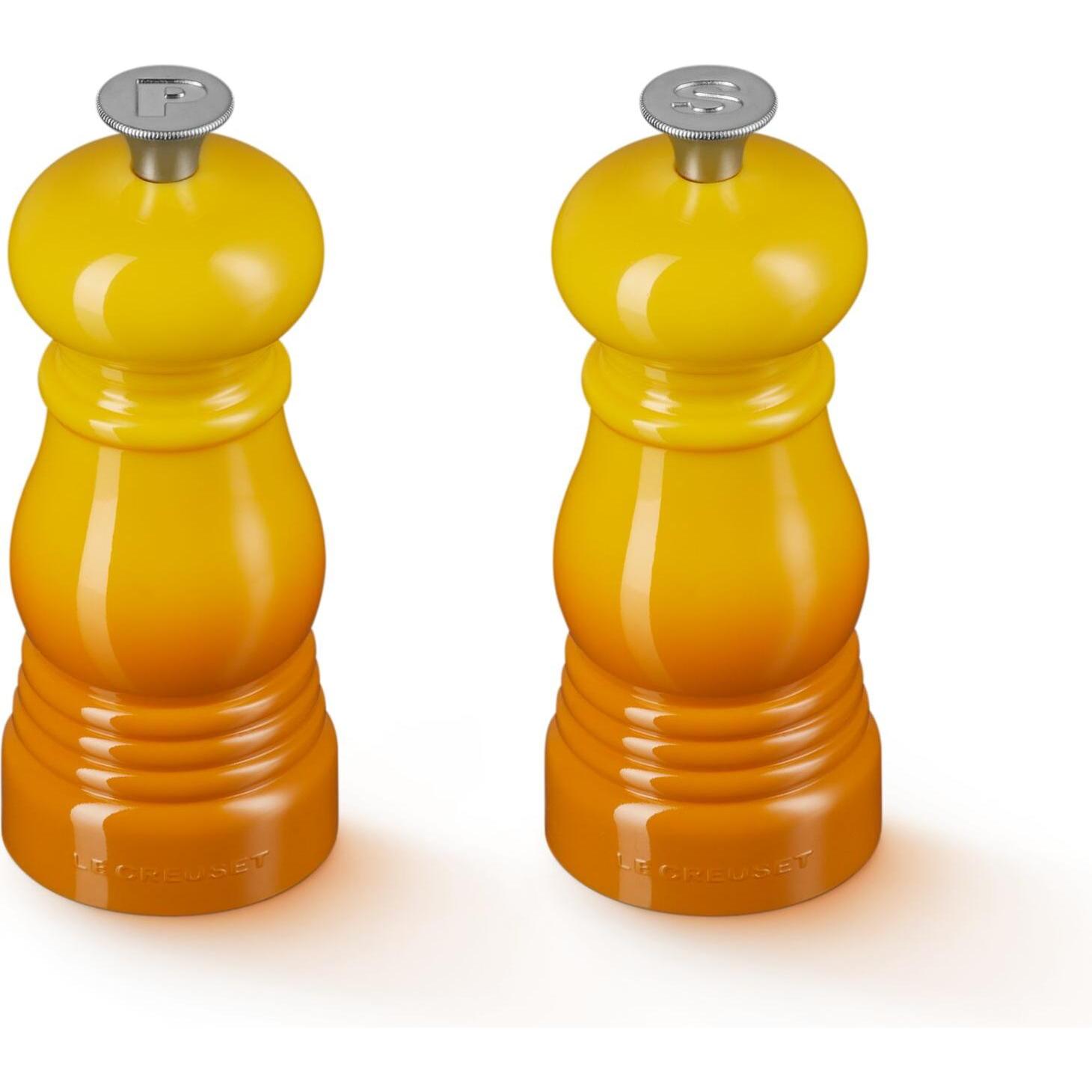 Le Creuset Mini Salz- und Pfeffermühlen Set dunkelgelb, Pfeffermühle + Salzmühle, Gelb