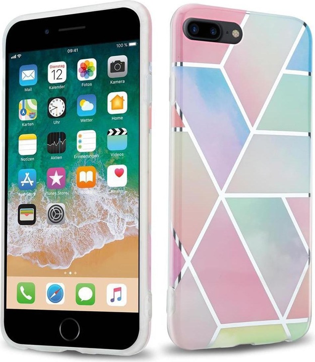 Produktbild Cadorabo IMD TPU Bunter Marmor Cover (Apple iPhone 7 Plus, Apple iPhone 7s Plus)