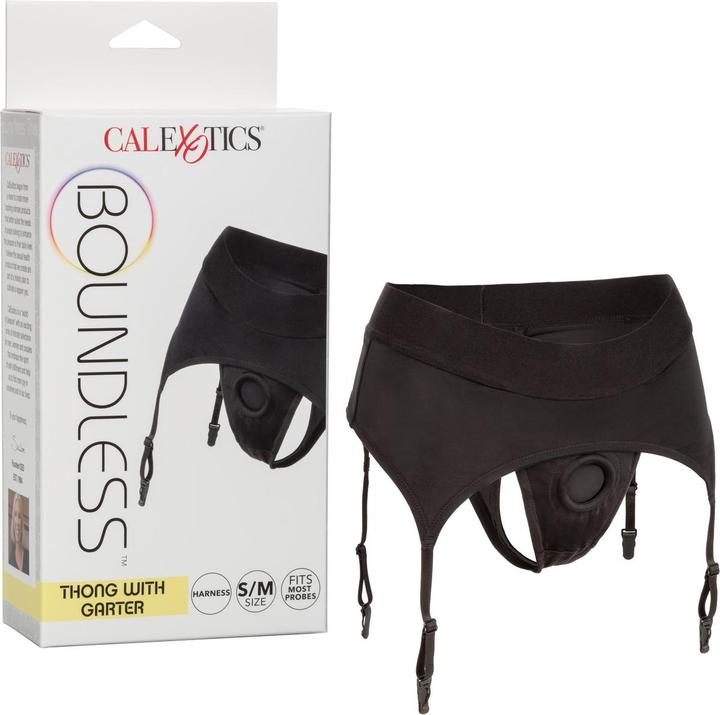 Produktbild CalExotics Boundless™ Thong with Garter - S/M (S, M)