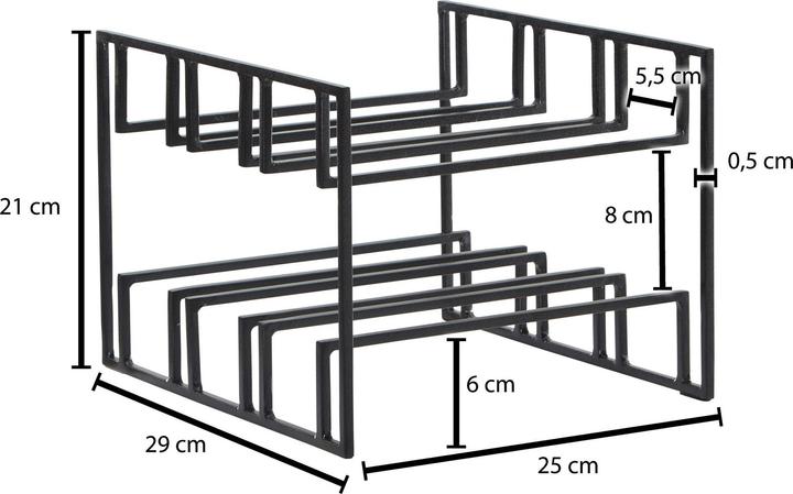 Actual product image FineBuy Wine Bottle Holder FB82257 Metal Black