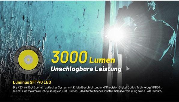 Actual product image Nitecore P23i Black Tactical flashlight LED (14.35 cm, 3000 lm)