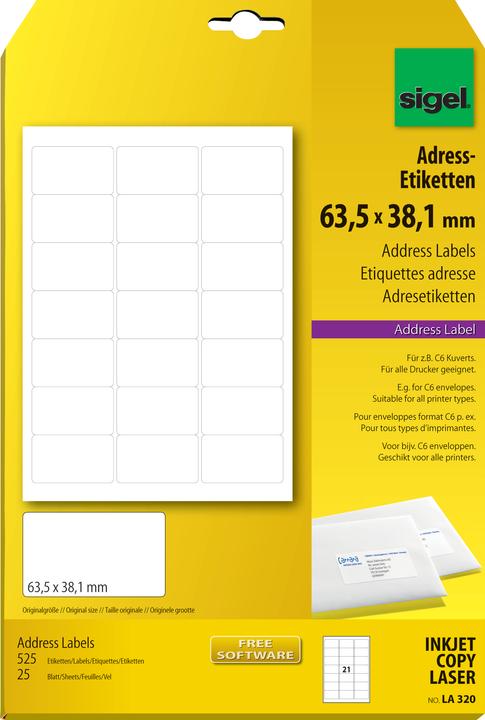 Immagine prodotto Sigel Etichette di indirizzo