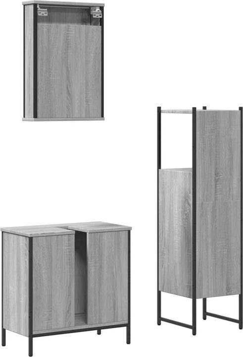 Actual product image vidaXL 3-piece bathroom furniture set