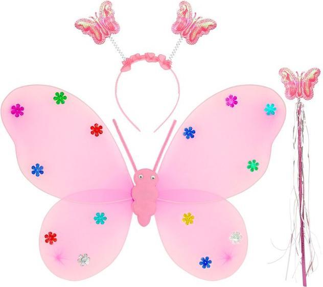 Produktbild Widmann Rosa Schmetterlings Set