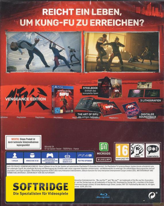 Actual product image Microids Sifu: Vengeance Edition (PS4, DE)