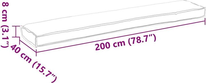 Actual product image vidaXL Pallet cushions (200 x 40 cm)
