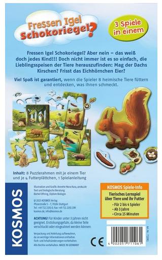 Image du produit Kosmos Les hérissons mangent-ils des barres de chocolat? (Allemand)