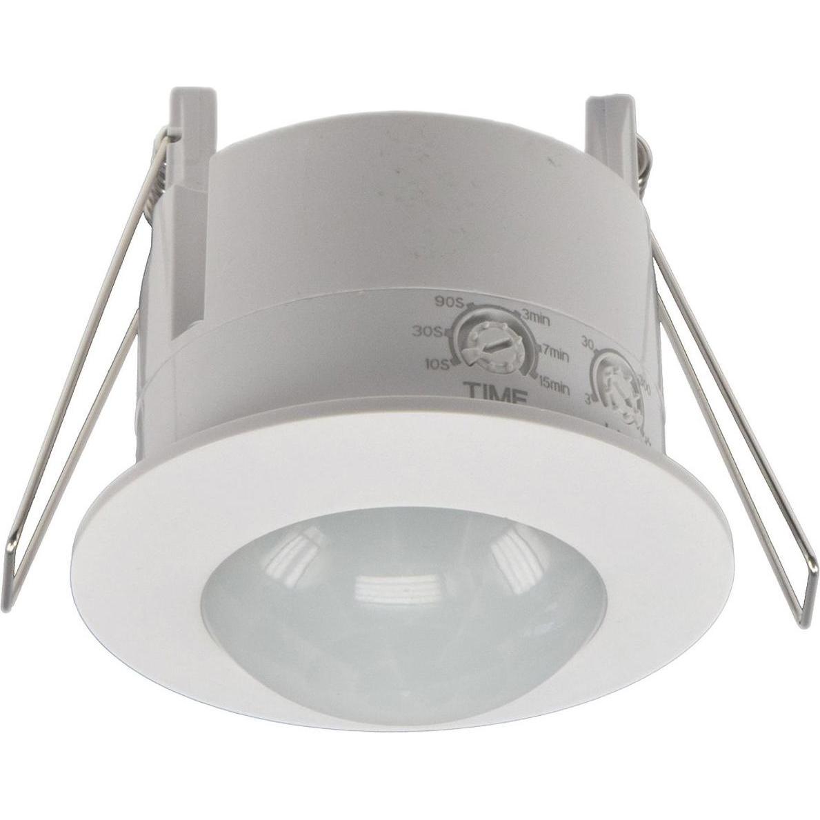 König Design, Bewegungsmelder, Decken Einbau Bewegungsmelder 360° LED geeignet, 6m Detektion, weiss (6 m)