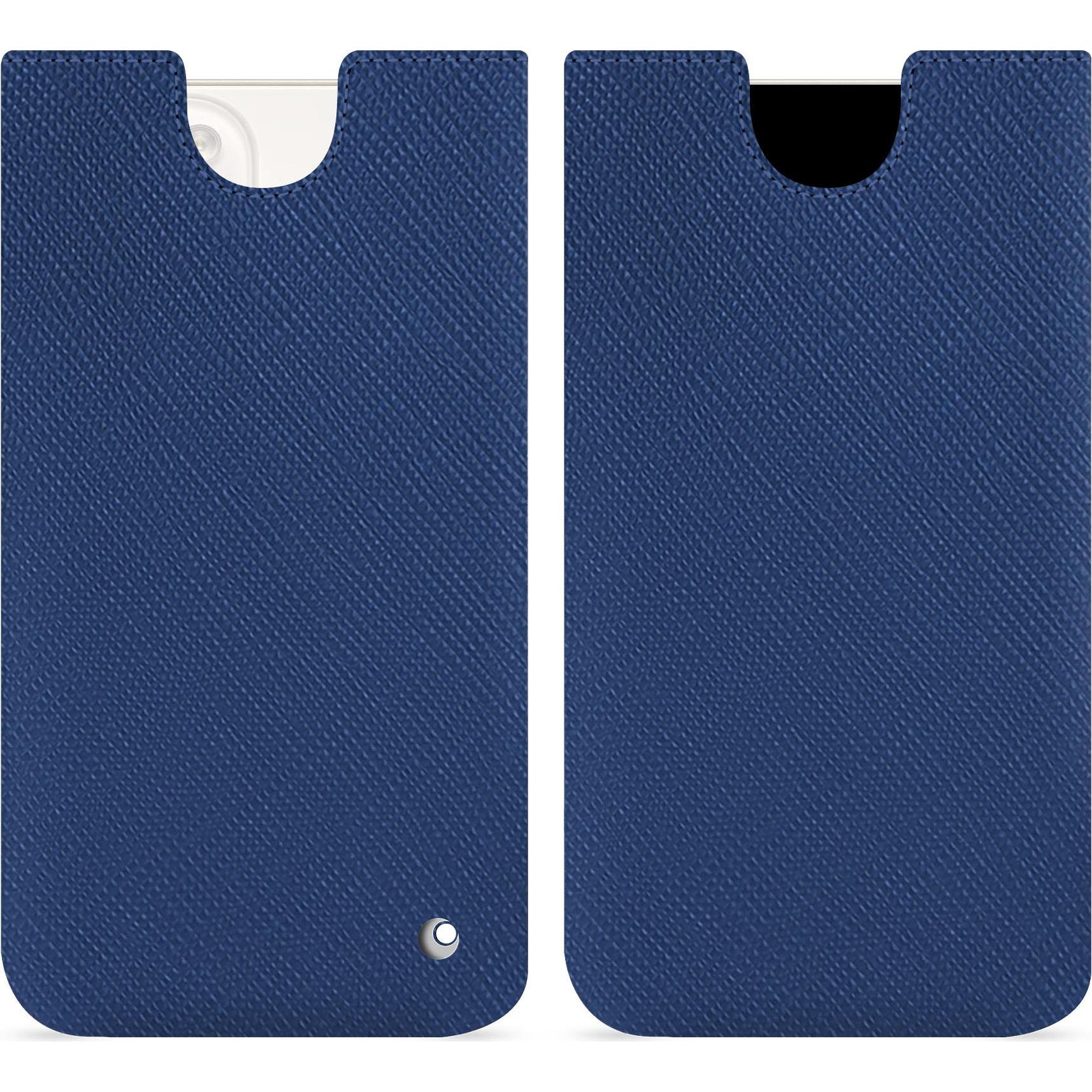 Noreve Lederschutzhülle (Apple iPhone 15 Plus), Smartphone Hülle, Blau