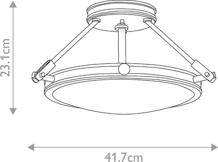 Actual product image Elstead Lighting Collier ceiling light E14 triple Heritage brass (E14)