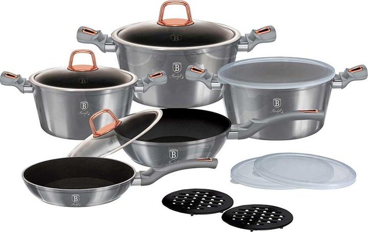 BerlingerHaus Pot Set Berlinger (20 cm, Pan set + pot set, Aluminium)