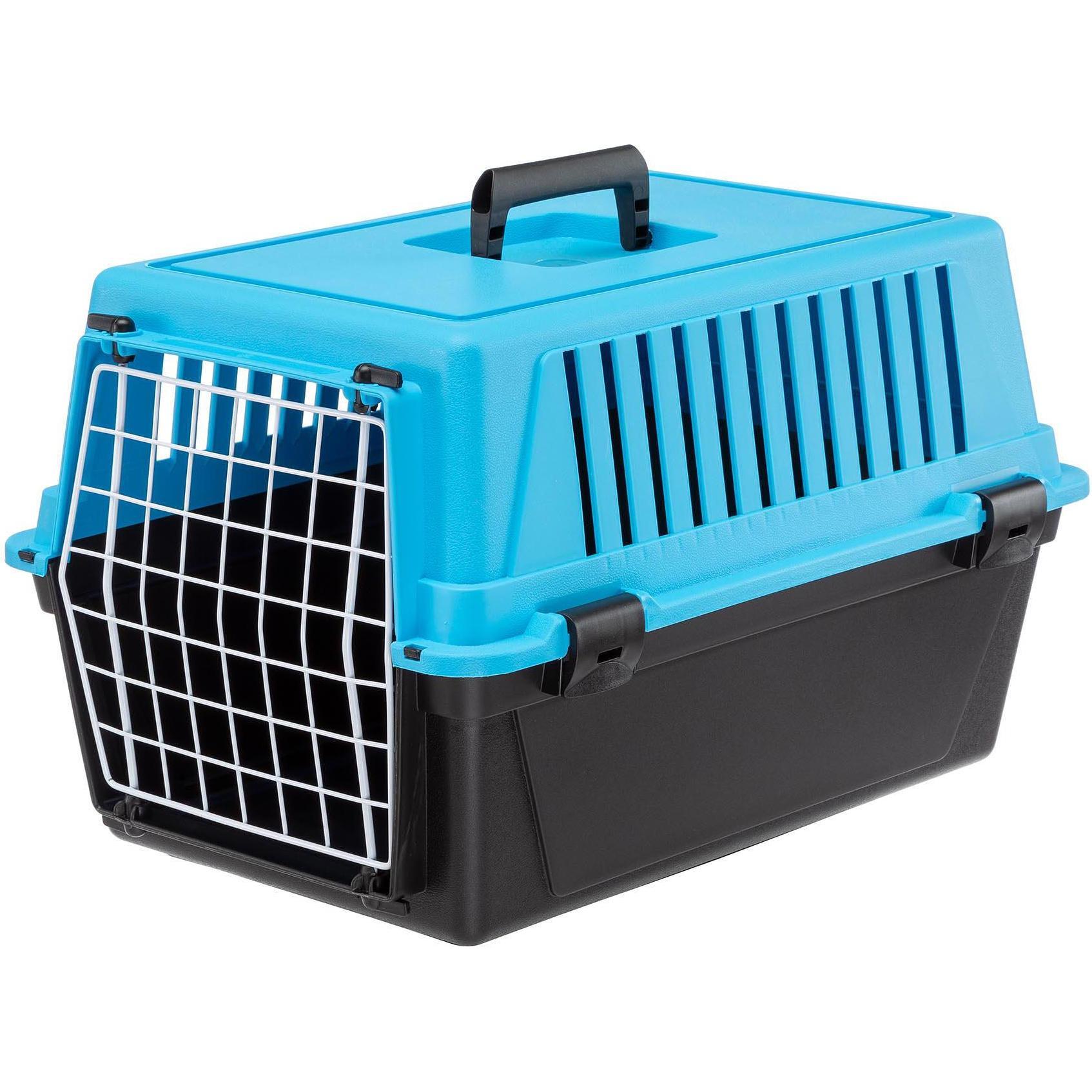 Comparer les prix de Ferplast Transport rigide pour Chats et Chiens de Petite Taille ATLAS 10 EL, Porte an Acier Plastifié, Grilles pour l'aération Bleu clair