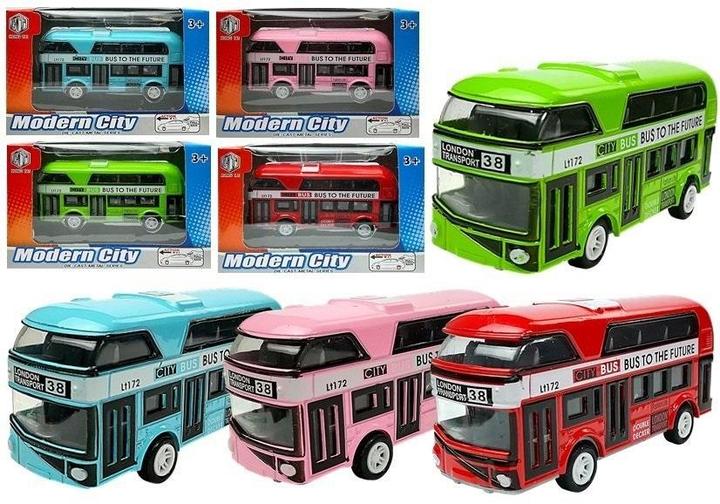 Produktbild Lean Toys Double-decker bus, 4 colors