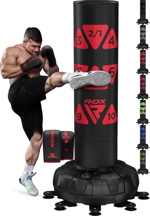 Actual product image Rdx Free Standing Adults Punch Bag Target Red - 6ft (180 cm)