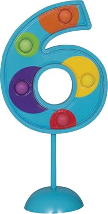 Actual product image Amscan Number 6 Flashing Cake Topper