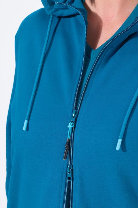 Actual product image Ulla Popken Contrast Piping Zip-Up Hoodie (46, 48)