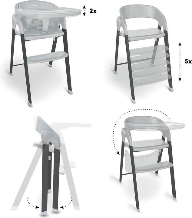 BabyGo Levels Highchair grey/anthra (Highchair)